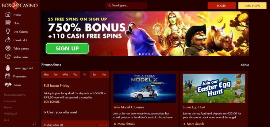 Box24 casino bonuses