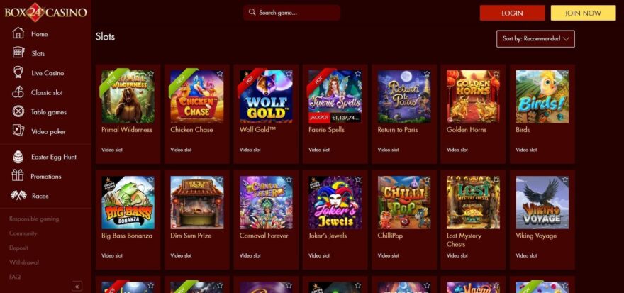 Box24 casino slots