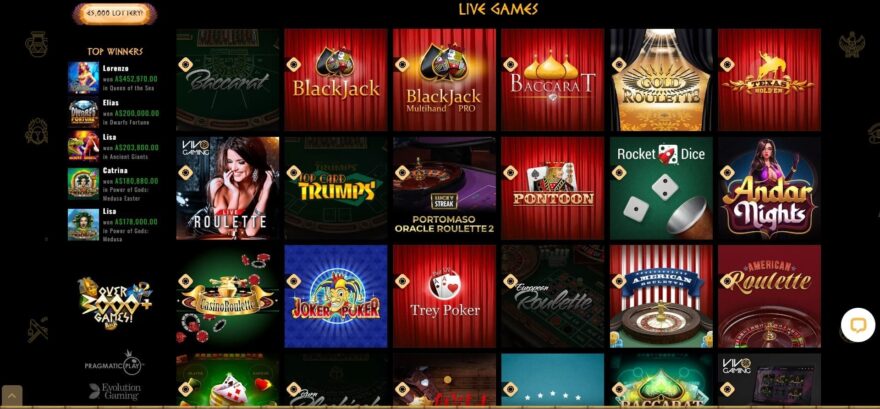 Cleopatra casino live
