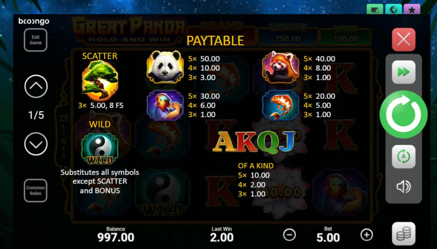 Play Great Panda: Hold and Win