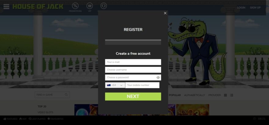 House Of Jack casino sign up