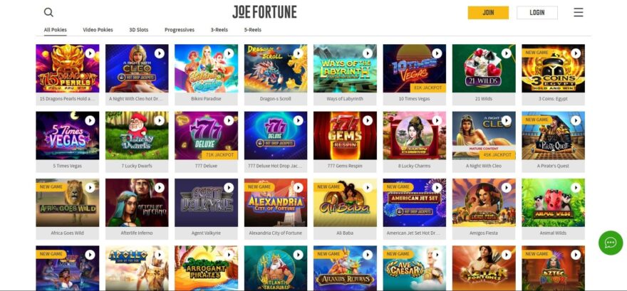 Joe Fortune casino slots
