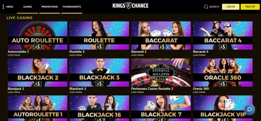 Kings Chance casino live