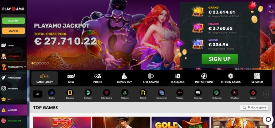 PlayAmo casino online