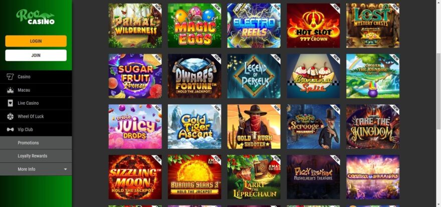Roo casino slots