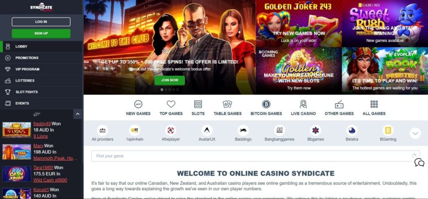 Syndicate casino online