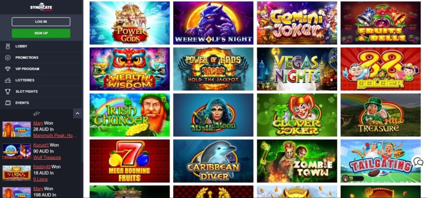 Syndicate casino slots