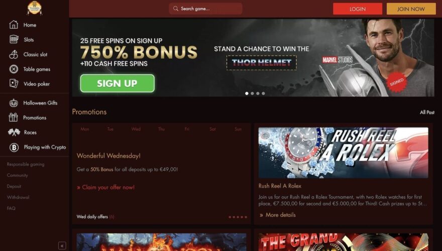 Thebes casino bonuses